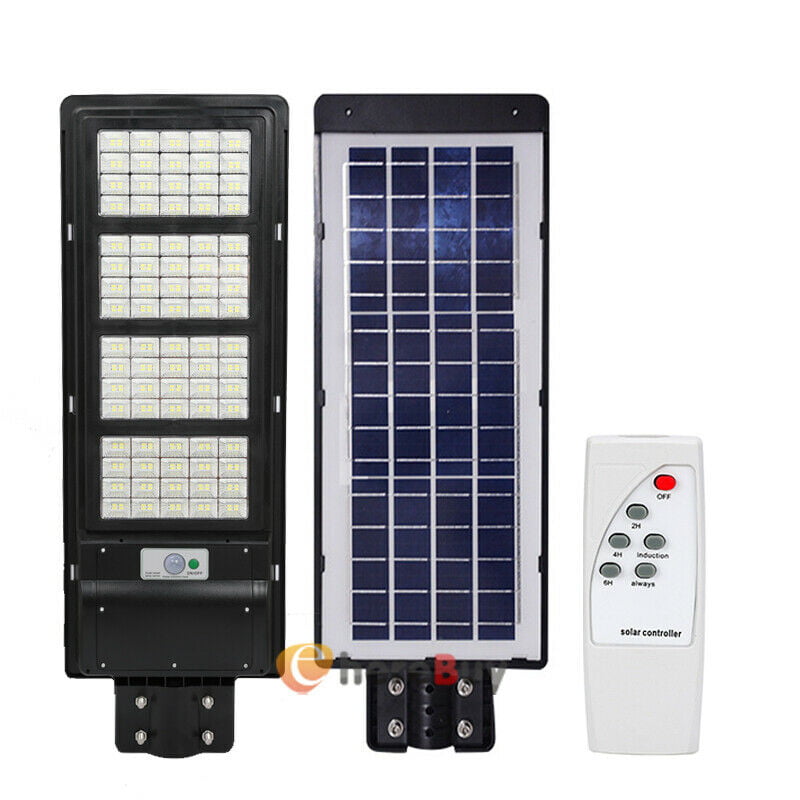 900000LM Outdoor Commercial PIR Solar Dusk-to-Dawn Street Light IP67+Remote+Pole 