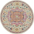 thumbnail image 2 of Nourison Passion Bohemian Ivory/Pink 8' x round Area Rug, (8 Round), 2 of 8