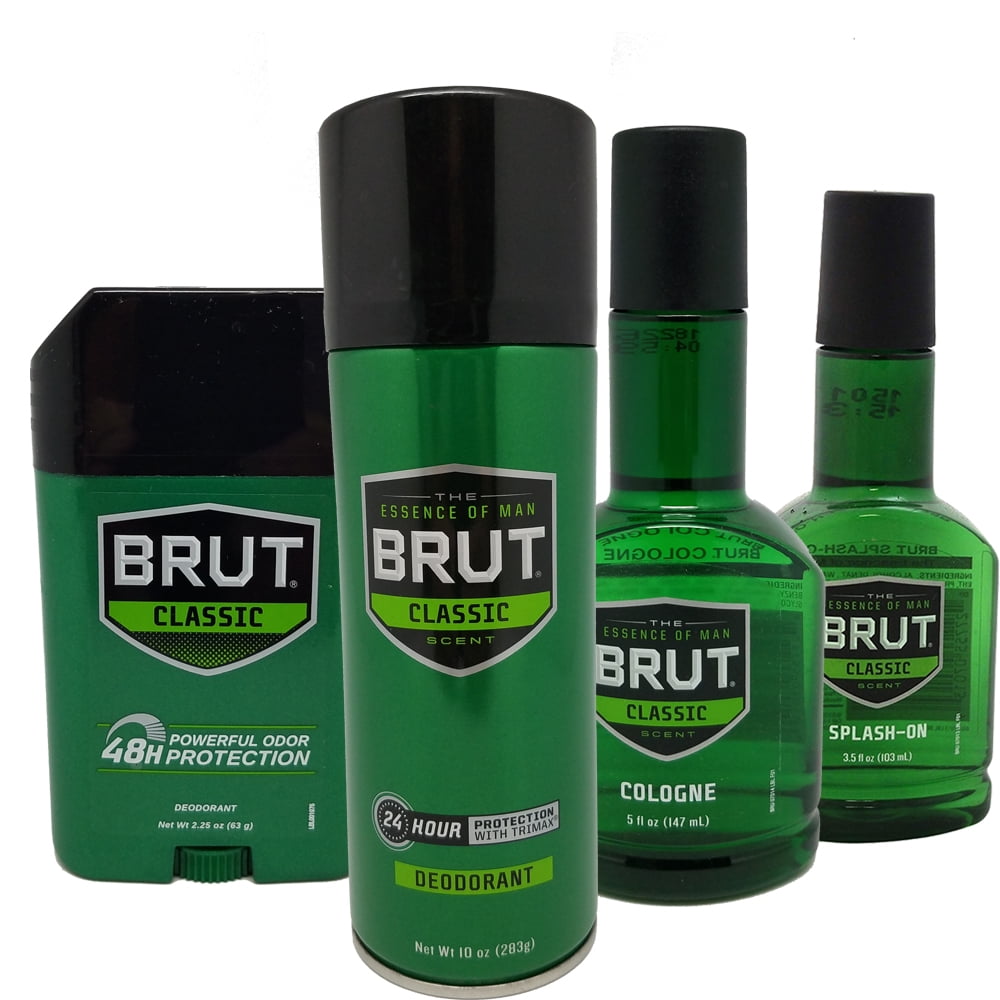 Brut Kit. Value Pack For Men. Solid Deodorant 2.25 Oz, Spray Deodorant