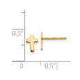 thumbnail image 3 of Auriga 14k Yellow Gold Cross Stud Earrings for Women(L- 6.49mm, W- 4.6mm), 3 of 5