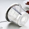 thumbnail image 2 of Stainless Steel Strainer Drip Tray Single Cup for Loose Leaf Herbal Tea Soup Cooking Size S, 2 of 8