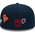 thumbnail image 4 of Men's New Era Navy New England Patriots Chain Stitch Heart 59FIFTY Fitted Hat, 4 of 6