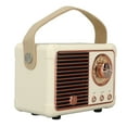 thumbnail image 4 of Retro Bluetooth Speaker Vintage Decor Old Fashion Style Mini Portable Wireless Speaker for Kitchen Desk Bedroom Office Outdoor White, 4 of 9