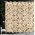 thumbnail image 3 of Ambesonne Victorian Shower Curtain, Vintage Floral Ivy Swirls, 69"Wx75"L, Champagne Almond, 3 of 4