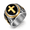 Gold, variant on Men's Cross Signet Ring, Stainless Steel Black Face Vintage Statement Style, Three Color Options, US Sizes 7-15 for Gothic Looks, Parties and Birthday Gifts for Him