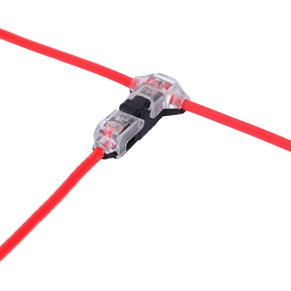 Low Voltage Wire splice connectors - Pack of 12 Quick Solderless T Tap Connector 1 Pin,Rock Solid Connector for 24-20 AWG Cable for Vehicle/audio/video/Lighting