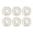 flat petals, variant on 6 Piece Glass Bobeches For Tapered Candlestick Holders To Prevent Wax Drips