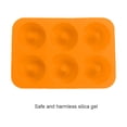 thumbnail image 2 of Decodeary 6-Cavity Silicone Donut Baking Pan Non-Stick Mold Kitchen Decor Tools Orange 1Set, 2 of 6