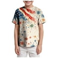 thumbnail image 5 of Gerichy Toddler Boys 4th of July Shirt for Boy Kids USA Red White Blue American Flag T-Shirt Independence Day Patriotic Tee, 5 of 6