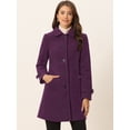 thumbnail image 2 of INSPIRE CHIC Chaqueta De Invierno Con Cuello Peter Pan Para Mujer Púrpura M, 2 of 6