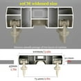 thumbnail image 2 of GXCZ Curtain Rods Heavy-Duty Curtain Conjoined Double Track - 70cm-600cm - Curtain Track Room Divider For Living Room Bedroom Drop Ceiling Shower - Ceiling Track System(White,130cm), 2 of 6