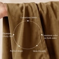 thumbnail image 4 of StangH Velvet Curtains 84 inches - Gold Brown Blackout Thermal Insulated Window Drapes for Living Room, Back Tab Luxury Home Decor Curtains for Bedroom Sliding Door, W52 x L84, 2 Panels, 4 of 8