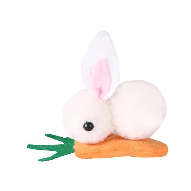 Horquillas de pelo con forma de zanahoria de Pascua para regalar en cumpleaños, tiempo libre e invierno. Blanco