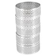thumbnail image 1 of Stainless Steel Perforated Tart Ring, 5Pcs 5cm Perforated Cake Mousse Ring, DIY Round Tart Rings for, 1 of 5