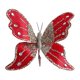 thumbnail image 3 of Adorno navideño de mariposa con pinza, centro de mesa para interiores, decoración para árbol de Navidad, artificial Rojo, 3 of 9