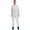 White, variant on Men's Pinstripe Long Sleeve Zipper Waterproof Hooded Jumpsuit Mechanic Coveralls Workwear Uniform Light Blue M