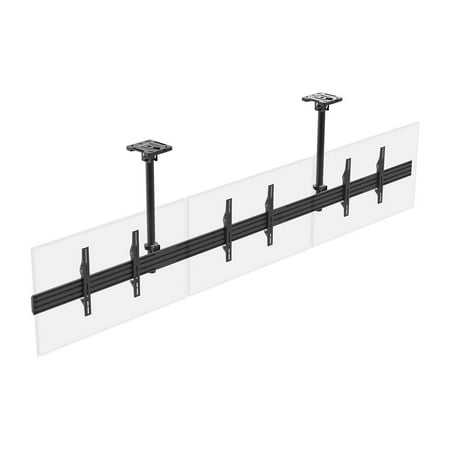 UPC: 0889028138465 | Monoprice 3×1 Menu Board Ceiling Mount For Displays Between 32in to 65in  Max Weight 66 lbs. ea.  VESA Patterns up to 600×400 – Commercial Series