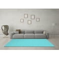 thumbnail image 3 of Ahgly Company Indoor Rectangle Solid Light Blue Modern Area Rugs, 2' x 5', 3 of 4