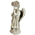 thumbnail image 3 of Northlight LED Lighted Praying Cherub with Flowers Statue - 16", 3 of 9