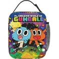 thumbnail image 3 of The Amazing World of Gumball Lunch Bag Portable Lunch Box Large Capacity Leakproof Work Tote Bag Zipper External Net Pocket 10 L x 4 W x 8 H inches, 3 of 8