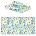 thumbnail image 2 of Dreamtimes Beautiful Daisy Flowers Floral Soft Luxury Decorative Set of 3 Towels, 1 Bath Towel+1 Hand Towel+1 Washcloth, Multipurpose for Bathroom, Kitchen, Gym, Spa and Beach, 2 of 5