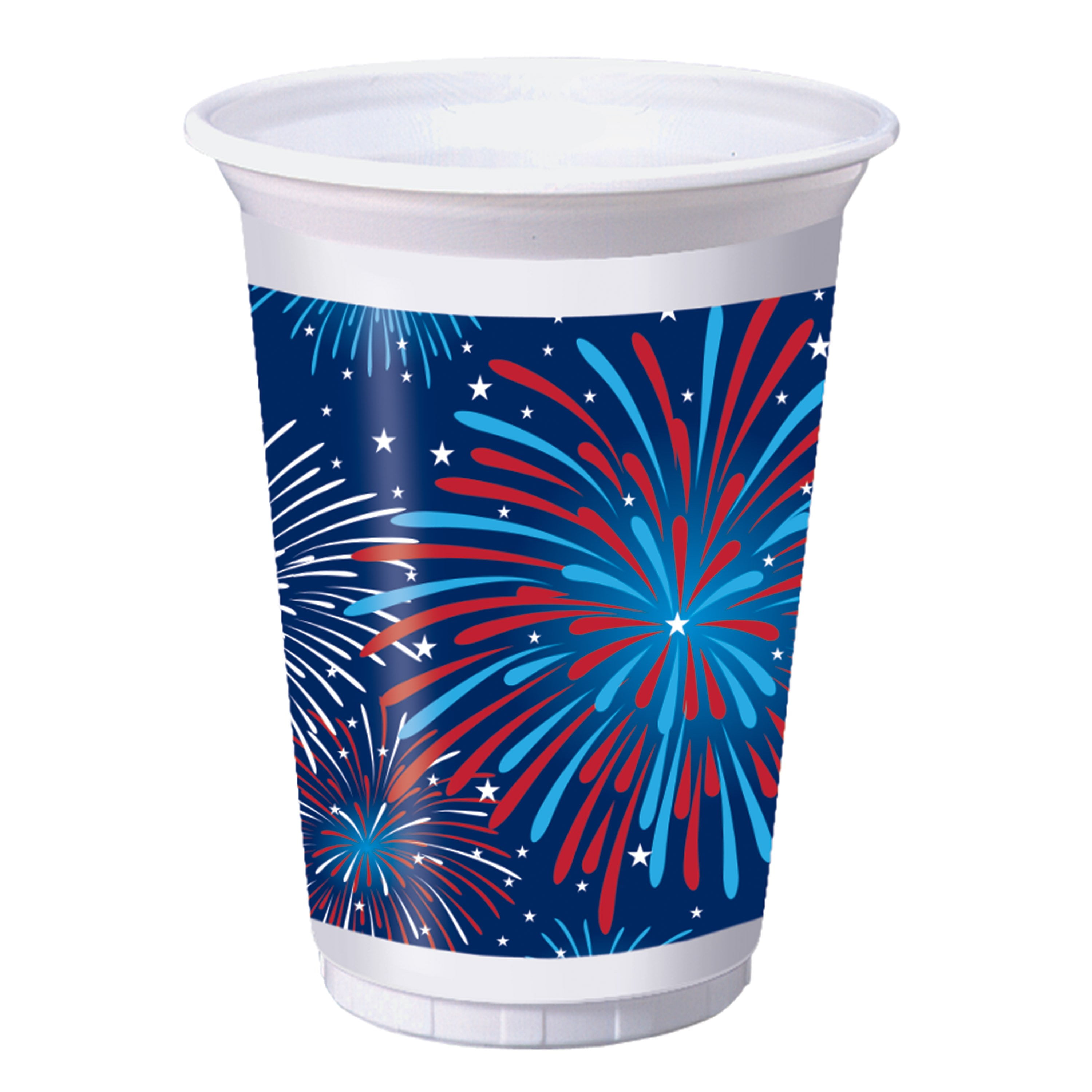 Patriotic Party 16oz. Plastic Cup,Pack of 8 EA