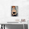 thumbnail image 2 of ARTCANVAS Red-Headed Woman Wearing a Pendant 1918 Canvas Art Print by Amedeo Modigliani - Size: 18" x 12" (1.50" Deep), 2 of 9