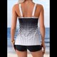 thumbnail image 4 of Traje de Baño de Dos Piezas para Mujer, con Control de Abdomen, Holgado, Talla XL, Color y Negro, 4 of 8