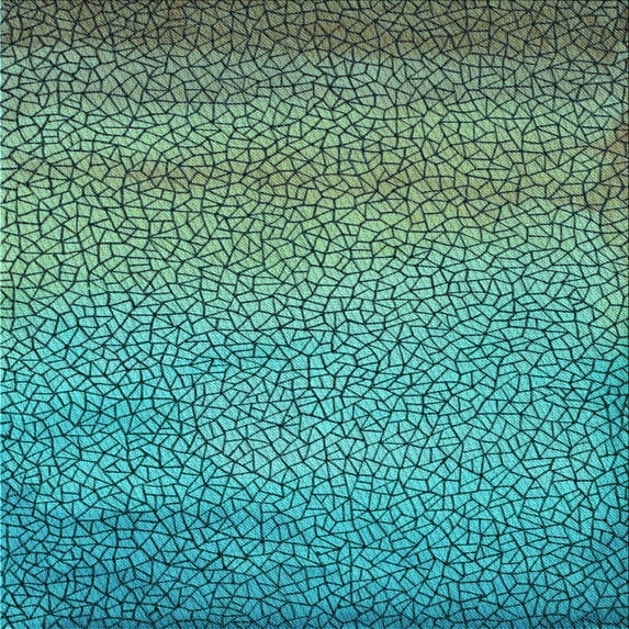 Ahgly Company Machine Washable Indoor Square Transitional Turquoise Green Area Rugs, 5' Square