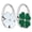 White+Green, variant on Four Leaf Foldable Handbag, Folding Purse Table Hook Holder (White+Pink)