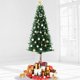 thumbnail image 5 of 6-foot prelit artificial slim pencil christmas tree con LED pre-lit, twinkle warm blanca lights, y metal stand para christmas party decorations, 5 of 8