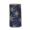 thumbnail image 1 of Holiday Time 6 inch x 20 feet Snowflake Ribbon, Navy & Gold, 1 of 4