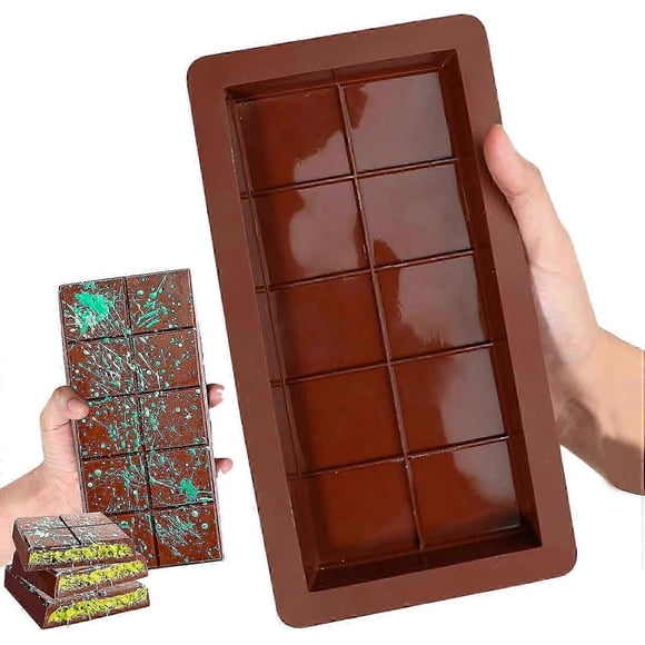 Molde de chocolate Molde de silicona para chocolate, paquete de 1 Moldes de silicona, Molde de chocolate profundo para chocolate, Molde de barra de chocolate para chocolate, Chocolate, Swe
