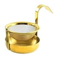 thumbnail image 1 of simhoa 360 Rotatable Tea Strainer with Handle Teaware Fine Mesh Kitchen Tool golden, 1 of 8