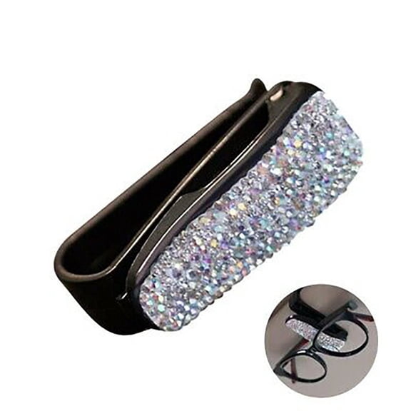 Car Auto Sun Visor Glasses Sunglasses Card Ticket Holder Clip Bling