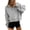Light Gray #40, variant on Women's Oversized Sweatshirts Long Sleeve Cropped Button Henley Neck Sweat Shirts Soft Comfy Fall Winter Tops