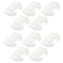 10 Pcs Drawer Rail Parts Sturdy Slides Hardware Brackets White Drawers Dresser Vanity Desk Rails for Sliding Plastic