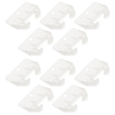 10 Pcs Drawer Rail Parts Sturdy Slides Hardware Brackets White Drawers Dresser Vanity Desk Rails for Sliding Plastic