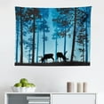 thumbnail image 1 of Deer Hunting Tapestry, Hipster Reindeer Head Sketch Antlers Illustration, Fabric Wall Hanging Decor for Bedroom Living Room Dorm, 2 Sizes, Purple Blue Grey, by Ambesonne, 1 of 1