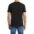 thumbnail image 3 of HANES Short Sleeve T-Shirt For Men's - M Size | 100% Cotton 6 Pack Black Color Crew Neck Tee, 3 of 5