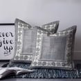 thumbnail image 2 of 16x16 Pillow Covers Set of 2, Grey Beach Coastal Square Throw Pillow Covers for Couch/Sofa/Living Room, Summer Nautical Starfish Shell Coral Vintage Decorative Soft Pillowcases for Couch, 2 of 7