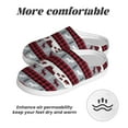 thumbnail image 6 of Wukai Buffalo Plaid Forest Print Women's Indoor Bedroom Slipper Slip On Shoes, Unisex House Shoes with Anti-Skid Sole for Men, Gift for Women Men-37/38, 6 of 7