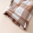 thumbnail image 5 of UJNDER Boys Plaid Casual Trousers Lightweight Breathable Loose Fit Outdoor Style for Youth Boys Pants,03_Coffee,7-8 Years, 5 of 6