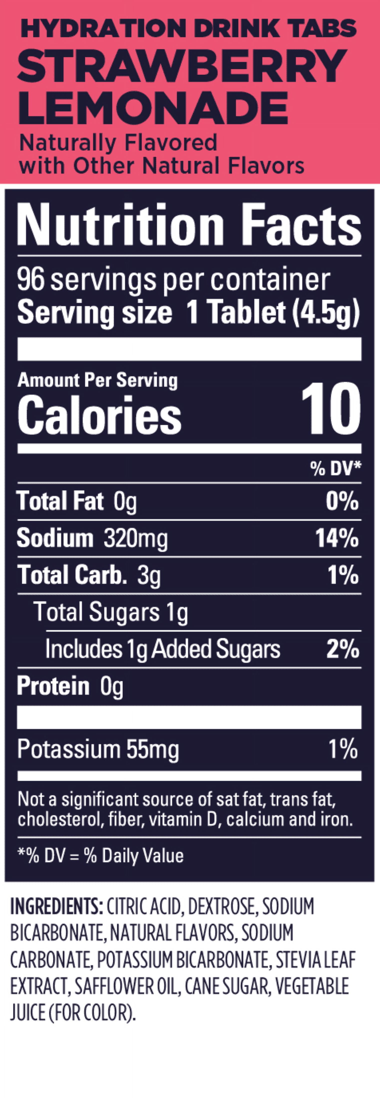 (4 pack) GU Energy Hydration Drink Tabs, Electrolyte Drink Tablets with Potassium, Strawberry Lemonade - 12 Servings