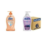 Softsoap Antibacterial Liquid Hand Soap, Crisp Clean Scent Hand Soap, 11.25 Ounce, 6 Pack & Antibacterial Liquid Hand Soap, White Tea & Berry Scent Hand Soap, 11.25 Ounce, 6 - Pack of 2