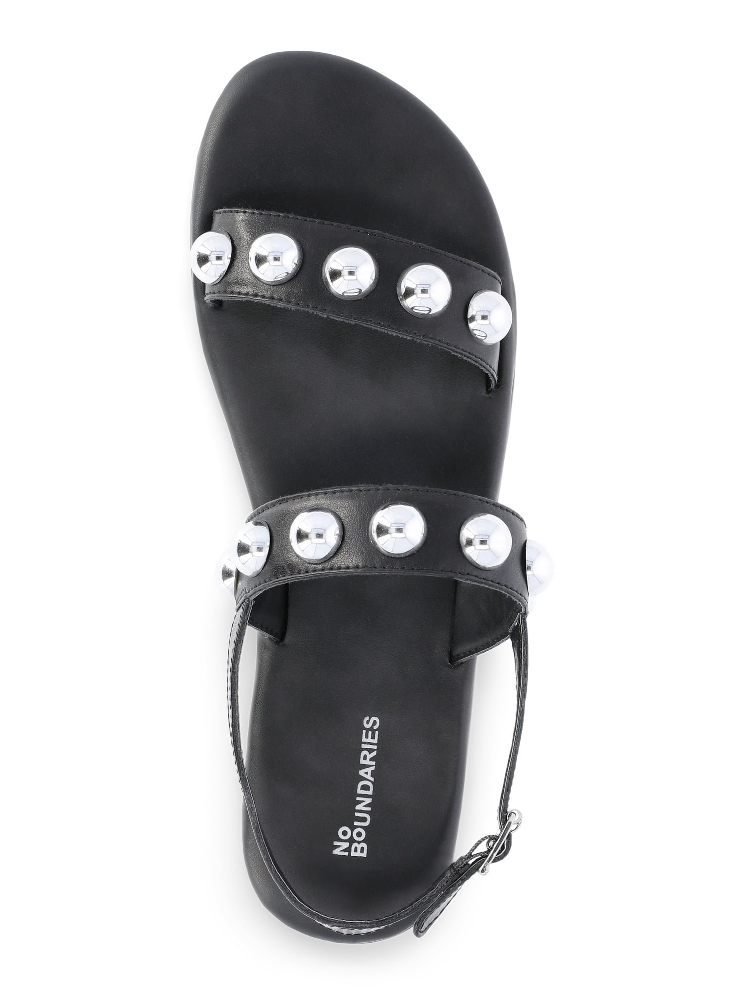 No Boundaries Women's Studded Flat Sandals