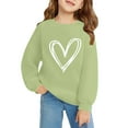 thumbnail image 5 of YunPes Girls Heart Graphic Sweatshirts Casual Oversized Fleece Pullover Tops Kids Fall Winter Long Sleeve School Cute Y2k Outfits, 5 of 6