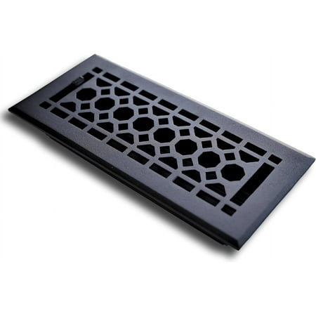 

6 x 10 Cast Iron Honeycomb Vent Cover - Black (Overall: 7.25 x 11.5)