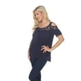 thumbnail image 1 of White Mark Women's Cold Shoulder Bexley Tunic Top, 1 of 5