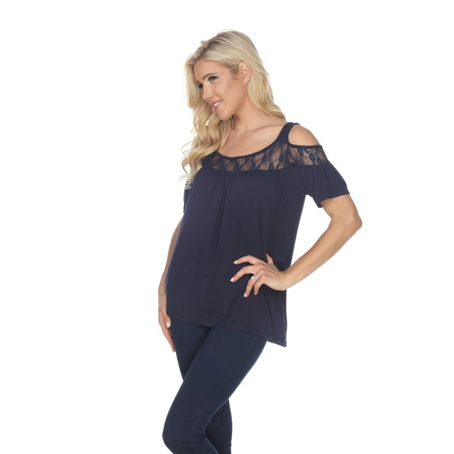 White Mark Women's Cold Shoulder Bexley Tunic Top